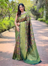 Premium Kanchipattu silk with classic sheen